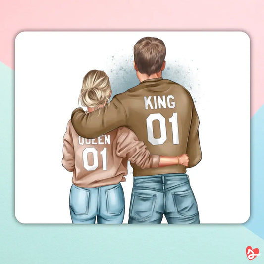 Alfombrilla personalizable, modelo pareja en sudadera