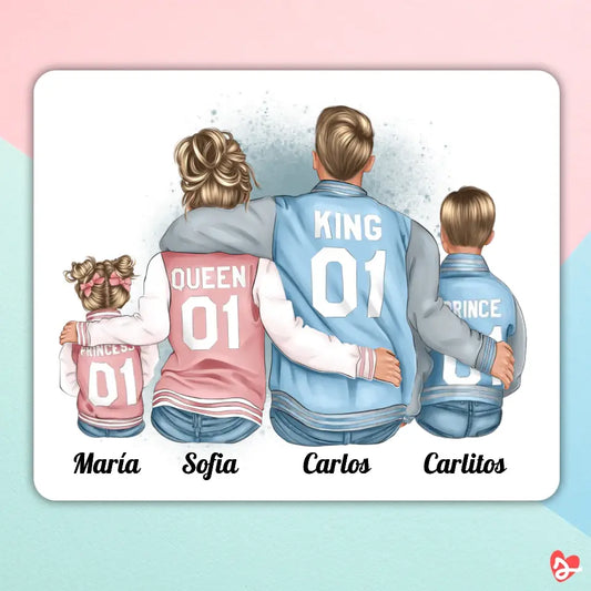 Alfombrilla Personalizable, Familia 4 Miembros