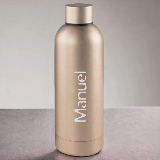 Botella térmica personalizada, 500ml, color dorado