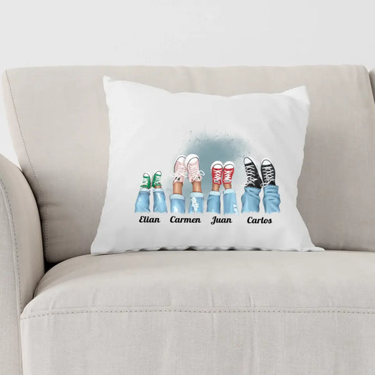 Cojín personalizado familia zapatillas