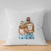 Cojín personalizado pareja sudadera