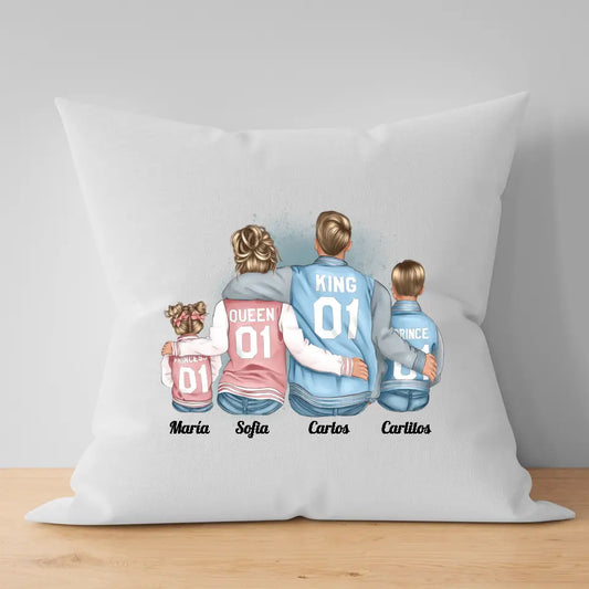 Cojín personalizado familia sudadera