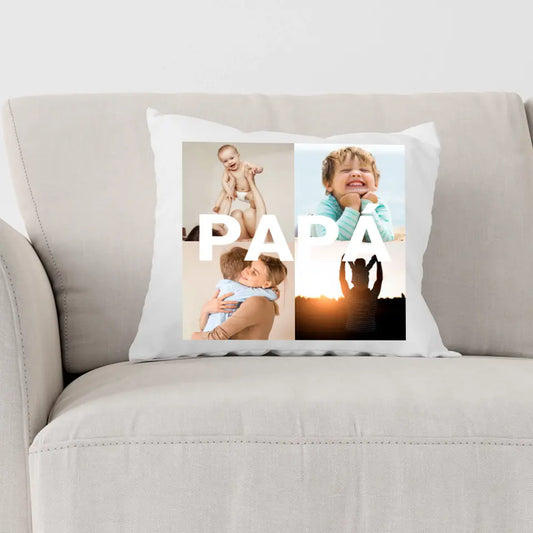 Cojín personalizado 4 fotos, PAPÁ