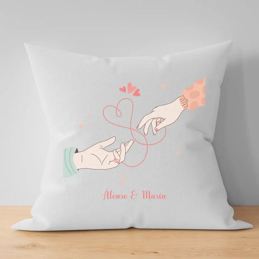 Cojín personalizado, manos unidas