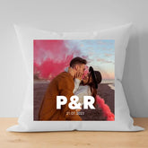 Cojín personalizado foto y fecha