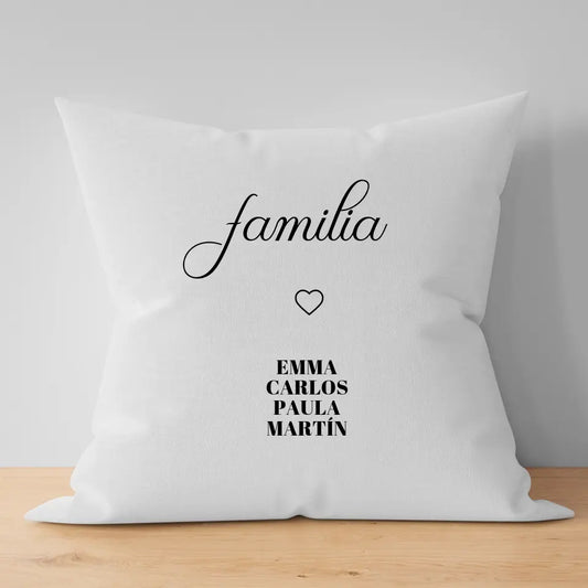 Cojín personalizado nombres de familia