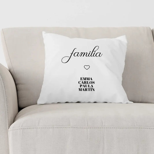 Cojín personalizado nombres de familia