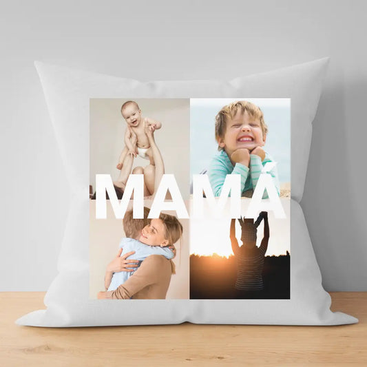 Cojín personalizado 4 fotos MAMÁ