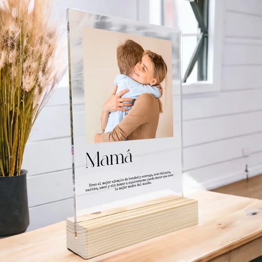 Placa metacrilato personalizado para mamá