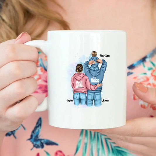 Taza personalizada padres e hijo