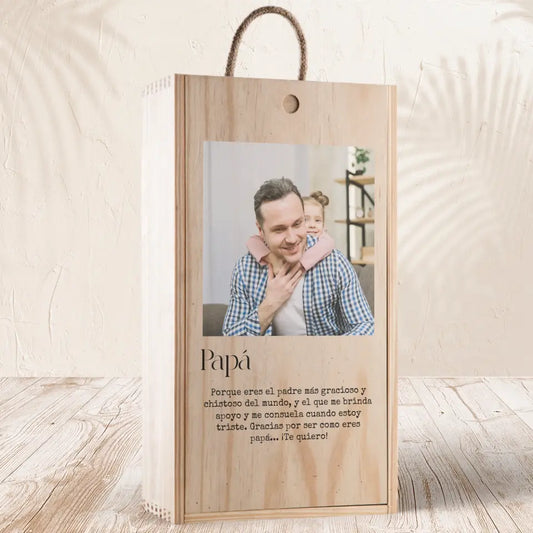 Caja de madera personalizada para padres