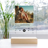 Placa spotify con foto y texto