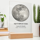 Placa de metacrilato personalizada con fase lunar