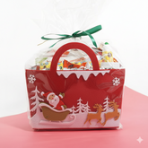 Cesta navideña con chocolates en color gris