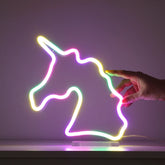 Lámpara infantil neón unicornio