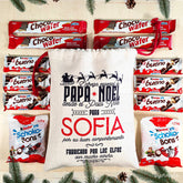 Saco Papa Noel lleno de chocolates Kinder