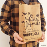 Bolsa kraft con chocolates y golosinas variadas