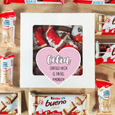 Choco Love S rellena de chocolate Kinder. Corazón violeta