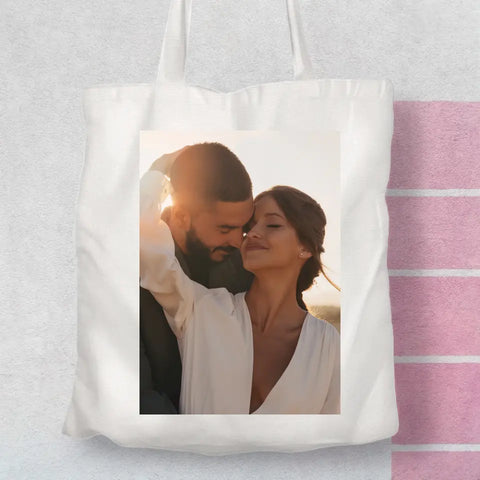 Bolsa de tela personalizada con foto