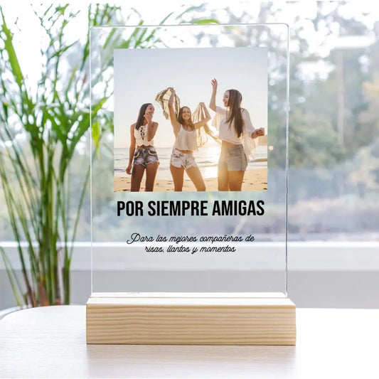 Placa metacrilato personalizada, amigas