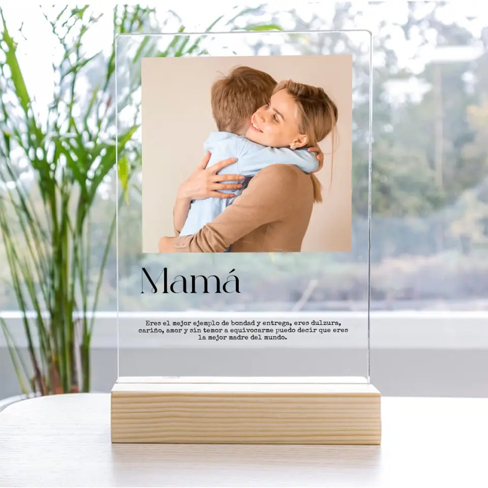 Placa metacrilato personalizado para mamá