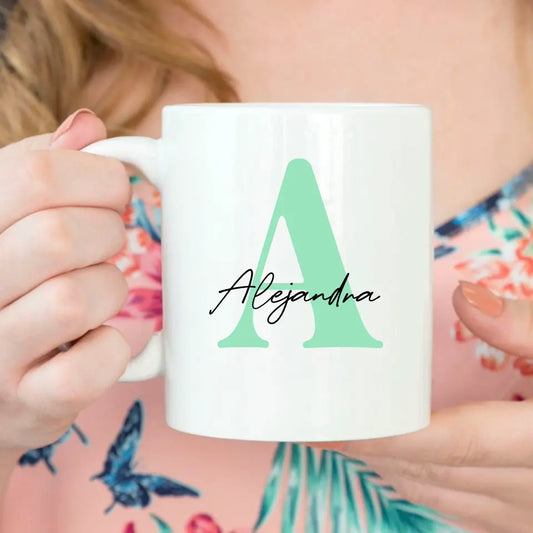 Taza personalizada con inicial