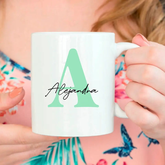 Taza personalizada con inicial