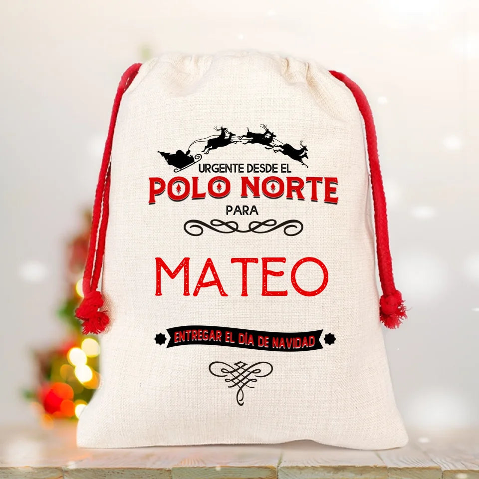 Saco navidad Urgente Polo Norte