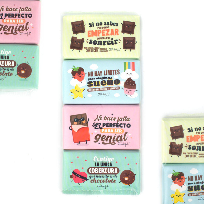 Pack 4 chocolatinas Mr. Wonderful