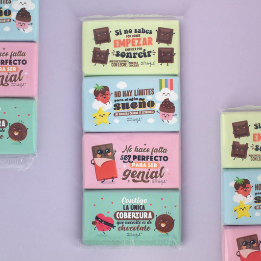 Pack 4 chocolatinas Mr. Wonderful