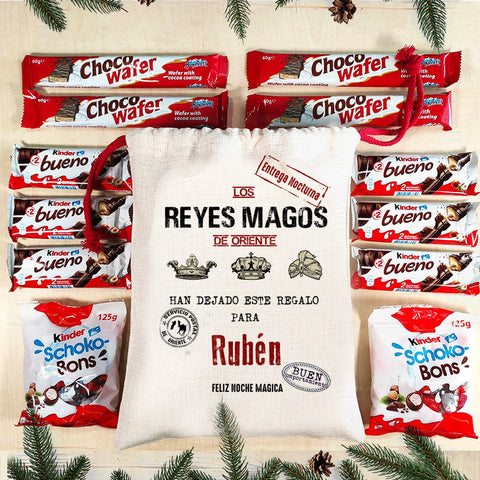 Saco Reyes Magos con chocolates