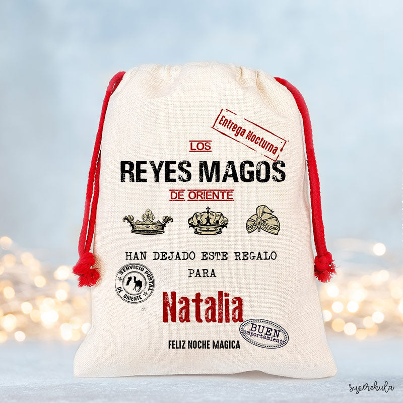 Saco para reyes magos. Personalizado. 40x30cm