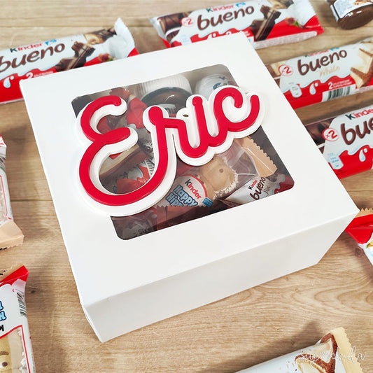 Choco Love S rellena de chocolate Kinder. Con nombre personalizado