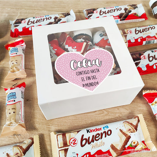 Choco Love S rellena de chocolate Kinder. Corazón violeta