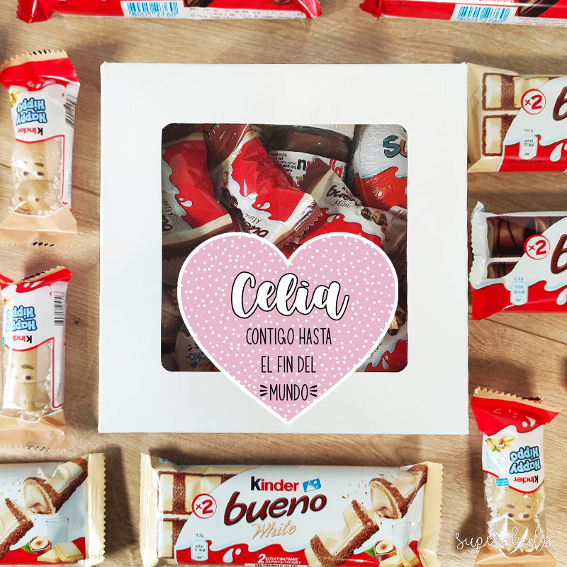 Choco Love S rellena de chocolate Kinder. Corazón violeta