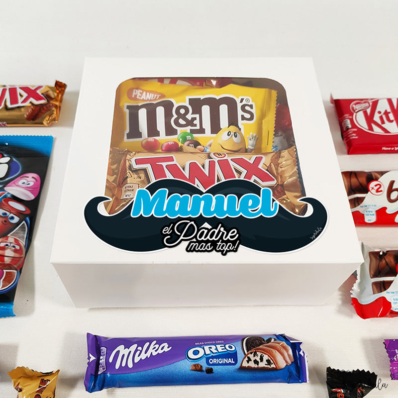 Choco Box especial día del padre, modelo Bigote