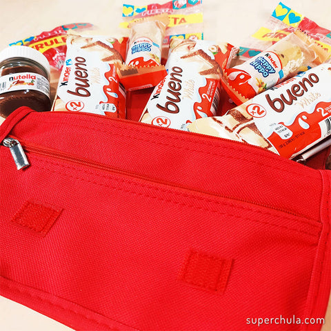 Choco neceser/estuche rojo kinder, personalizado