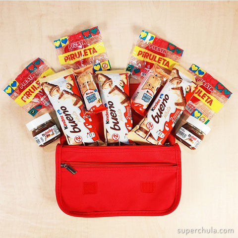 Choco neceser/estuche rojo kinder, personalizado