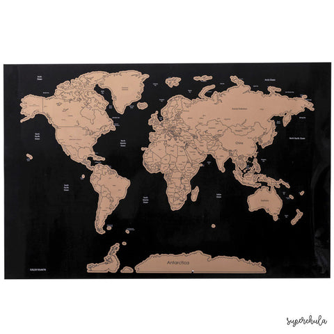 Mapamundi rascable para los más viajeros. Personalizado.