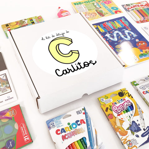 Mega set de manualidades para niños con nombre personalizado